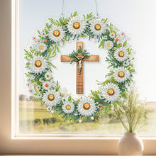 Load image into Gallery viewer, Acrylic Special Shape Daisy Cross DIY Diamond Painting Hanging Pendants