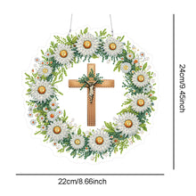 Load image into Gallery viewer, Acrylic Special Shape Daisy Cross DIY Diamond Painting Hanging Pendants