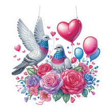 Load image into Gallery viewer, Acrylic Special Shape Flowers Birds DIY Diamond Painting Hanging Pendants