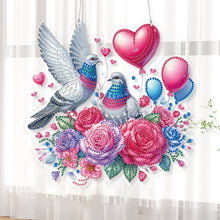 Load image into Gallery viewer, Acrylic Special Shape Flowers Birds DIY Diamond Painting Hanging Pendants