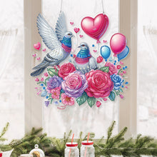 Load image into Gallery viewer, Acrylic Special Shape Flowers Birds DIY Diamond Painting Hanging Pendants