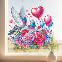 Load image into Gallery viewer, Acrylic Special Shape Flowers Birds DIY Diamond Painting Hanging Pendants