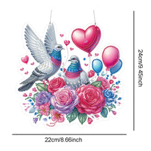 Load image into Gallery viewer, Acrylic Special Shape Flowers Birds DIY Diamond Painting Hanging Pendants