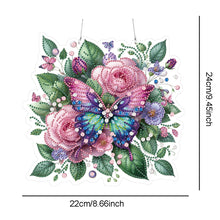 Load image into Gallery viewer, Acrylic Special Shape Butterfly Flowers DIY Diamond Painting Hanging Pendants