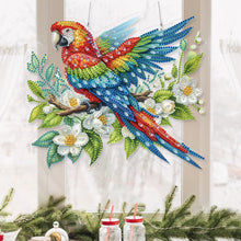 Load image into Gallery viewer, Acrylic Special Shape Parrots Flowers DIY Diamond Painting Hanging Pendants