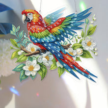 Load image into Gallery viewer, Acrylic Special Shape Parrots Flowers DIY Diamond Painting Hanging Pendants