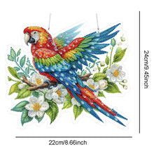 Load image into Gallery viewer, Acrylic Special Shape Parrots Flowers DIY Diamond Painting Hanging Pendants