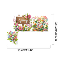 Load image into Gallery viewer, Spring Garden Gnome Diamond Painting Art Door Right Angle Sign for Home Decor