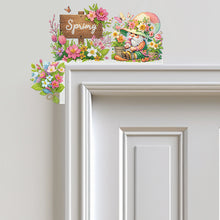 Load image into Gallery viewer, Spring Garden Gnome Diamond Painting Art Door Right Angle Sign for Home Decor