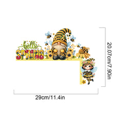 Load image into Gallery viewer, Spring Bee Gnome Diamond Painting Art Door Right Angle Sign for Home Decor