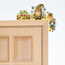 Load image into Gallery viewer, Spring Bee Gnome Diamond Painting Art Door Right Angle Sign for Home Decor