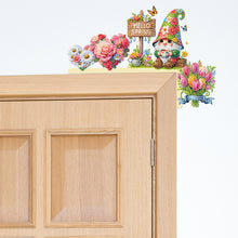 Load image into Gallery viewer, Gnome And Flowers Diamond Painting Art Door Right Angle Sign for Home Decor