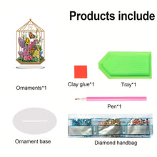 Load image into Gallery viewer, Acrylic Special Shape Flower Candle Desktop Diamond Art Kits Bedroom Table Decor