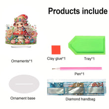 Load image into Gallery viewer, Acrylic Special Shape Flower Candle Desktop Diamond Art Kits Bedroom Table Decor