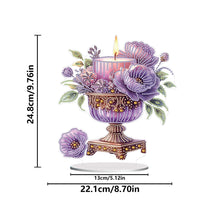 Load image into Gallery viewer, Acrylic Special Shape Flower Candle Desktop Diamond Art Kits Bedroom Table Decor