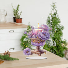 Load image into Gallery viewer, Acrylic Special Shape Flower Candle Desktop Diamond Art Kits Bedroom Table Decor
