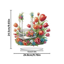 Load image into Gallery viewer, Acrylic Special Shape Flower Candle Desktop Diamond Art Kits Bedroom Table Decor