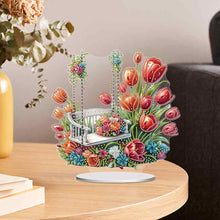 Load image into Gallery viewer, Acrylic Special Shape Flower Candle Desktop Diamond Art Kits Bedroom Table Decor