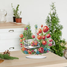 Load image into Gallery viewer, Acrylic Special Shape Flower Candle Desktop Diamond Art Kits Bedroom Table Decor