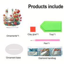 Load image into Gallery viewer, Acrylic Special Shape Flower Candle Desktop Diamond Art Kits Bedroom Table Decor