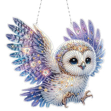 Load image into Gallery viewer, Acrylic Special Shape Owl Diamond Painting Hanging Pendant Diamond Art Decors