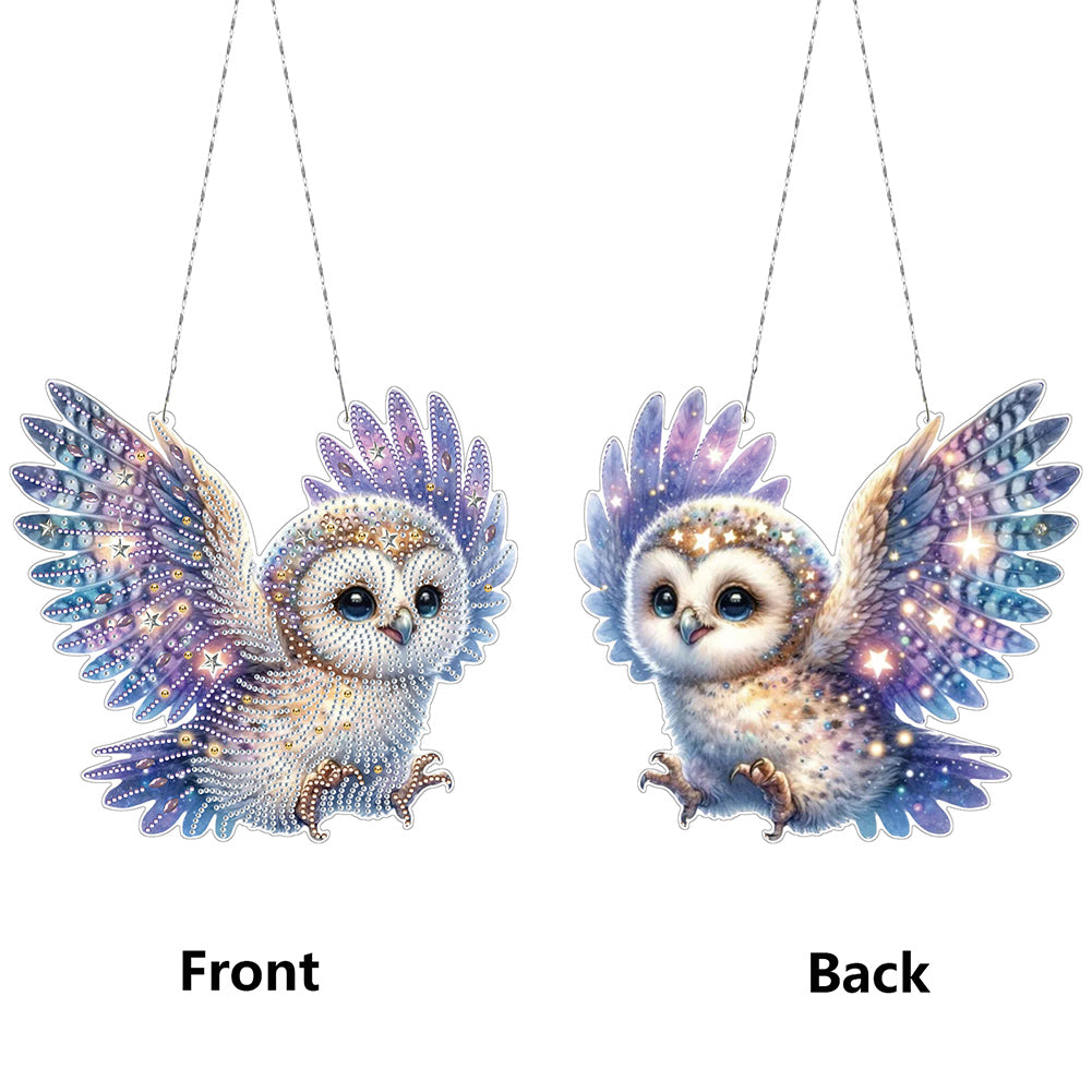 Acrylic Special Shape Owl Diamond Painting Hanging Pendant Diamond Art Decors