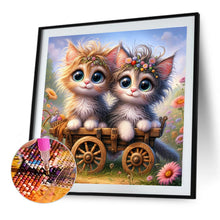 Load image into Gallery viewer, Diamond Painting - Full Round - Big-eyed double cats (40*40CM)