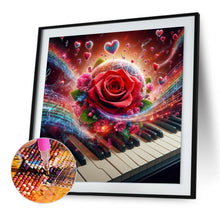 Load image into Gallery viewer, Diamond Painting - Full Round - Red rose piano (30*30CM)