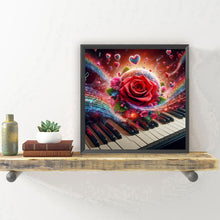 Load image into Gallery viewer, Diamond Painting - Full Round - Red rose piano (30*30CM)