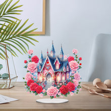 Load image into Gallery viewer, Acrylic Special Shape Flower Castle Diamond Painting Desktop Ornaments