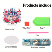 Load image into Gallery viewer, Acrylic Special Shape Flower Castle Diamond Painting Desktop Ornaments