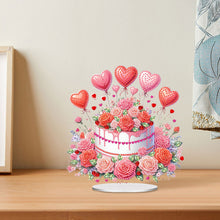 Load image into Gallery viewer, Acrylic Special Shape Flower Cake Diamond Painting Desktop Ornaments for Home