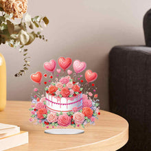 Load image into Gallery viewer, Acrylic Special Shape Flower Cake Diamond Painting Desktop Ornaments for Home