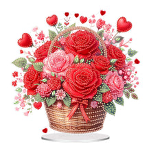 Load image into Gallery viewer, Acrylic Special Shape Flower Basket Diamond Painting Desktop Ornaments