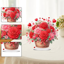 Load image into Gallery viewer, Acrylic Special Shape Flower Basket Diamond Painting Desktop Ornaments