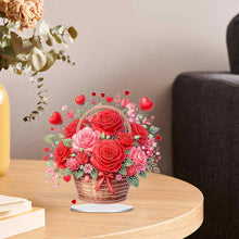 Load image into Gallery viewer, Acrylic Special Shape Flower Basket Diamond Painting Desktop Ornaments