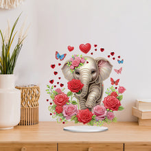 Load image into Gallery viewer, Acrylic Special Shape Rose Elephant Diamond Painting Desktop Ornaments