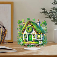 Load image into Gallery viewer, Acrylic Special Shape St. Patricks Day Cottage Rhinestones Desktop Ornaments