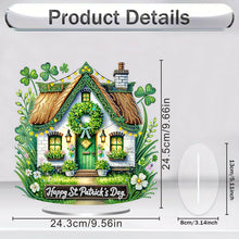Load image into Gallery viewer, Acrylic Special Shape St. Patricks Day Cottage Rhinestones Desktop Ornaments