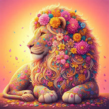 Load image into Gallery viewer, AB Diamond Painting - Full Round - Sunset flower lion (30*30CM)