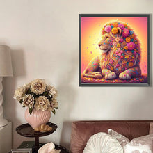 Load image into Gallery viewer, AB Diamond Painting - Full Round - Sunset flower lion (30*30CM)