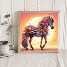 Load image into Gallery viewer, AB Diamond Painting - Full Round - Sunset flower zebra (30*30CM)