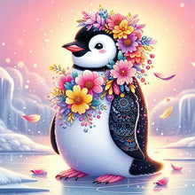 Load image into Gallery viewer, AB Diamond Painting - Full Round - Sunset flower penguin (30*30CM)