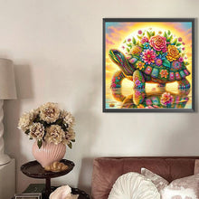 Load image into Gallery viewer, AB Diamond Painting - Full Round - Sunset flower turtle (30*30CM)