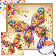 Load image into Gallery viewer, AB Diamond Painting - Full Round - Sunset flower butterfly (30*30CM)