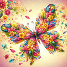 Load image into Gallery viewer, AB Diamond Painting - Full Round - Sunset flower butterfly (30*30CM)