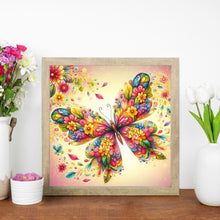 Load image into Gallery viewer, AB Diamond Painting - Full Round - Sunset flower butterfly (30*30CM)