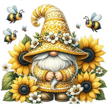 Load image into Gallery viewer, AB Diamond Painting - Full Round - Sunflower bee gnome (30*30CM)
