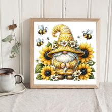 Load image into Gallery viewer, AB Diamond Painting - Full Round - Sunflower bee gnome (30*30CM)