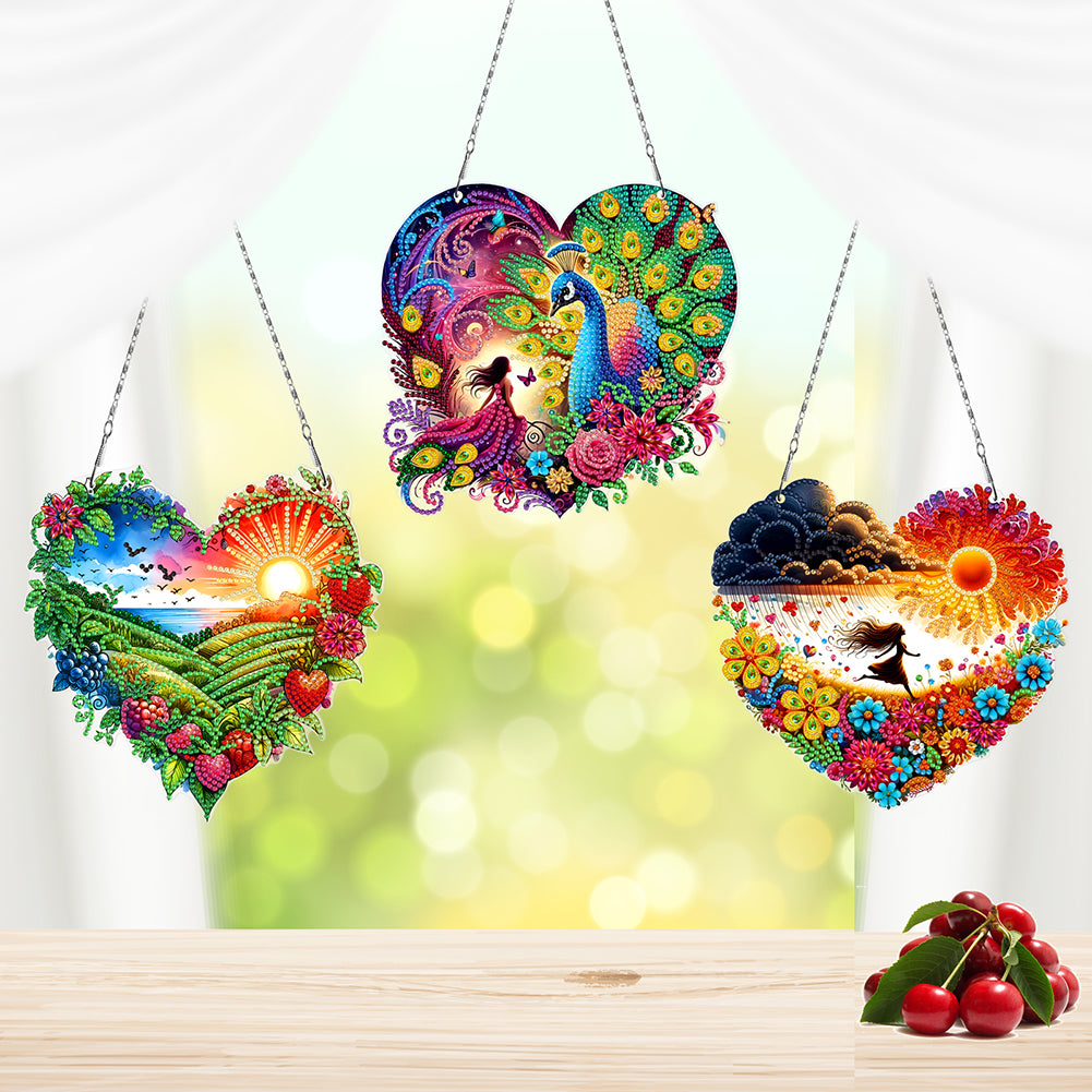 Ocean Waves 5D DIY Diamond Painting Dots Pendant Rhinestone Diamond Art Pendants